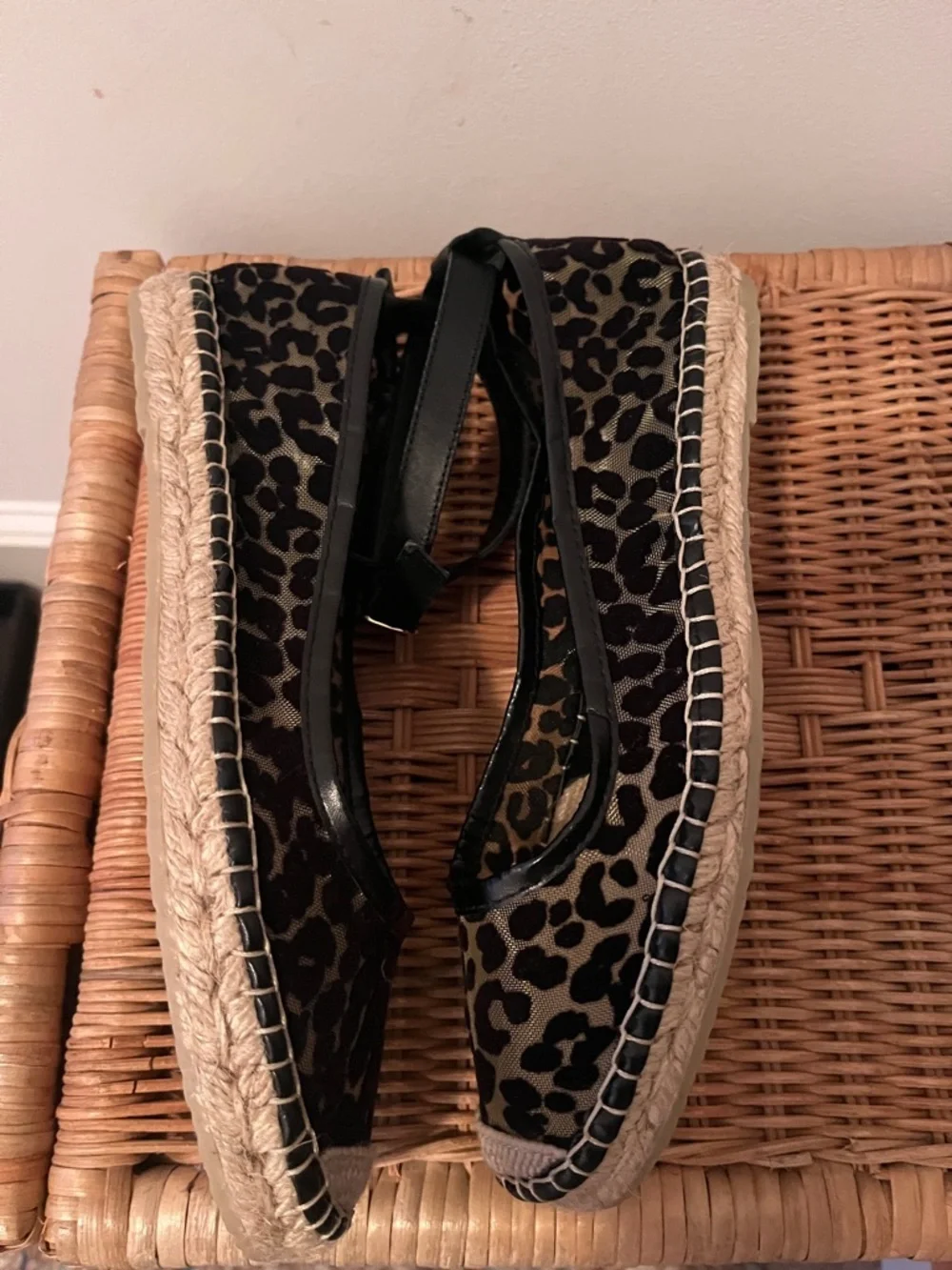 Free People Mason Ballet Espadrille in Black Leo size EU 41 or US 10 NIB